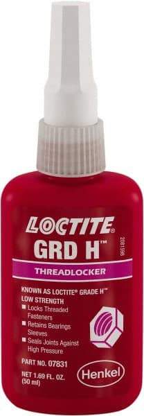 Loctite - 50 mL, Brown, Low Strength Liquid Threadlocker - All Tool & Supply