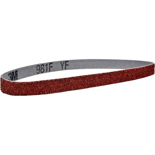 3M - 3/4" Wide x 18" OAL, 60 Grit, Ceramic Abrasive Belt - Ceramic, Coated, YF Weighted Cloth Backing, Series 981F - All Tool & Supply