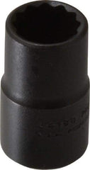 Proto - 9/16", 1/2" Drive, Standard Hand Socket - 12 Points, 1-1/2" OAL, Alloy Steel, Black Finish - All Tool & Supply