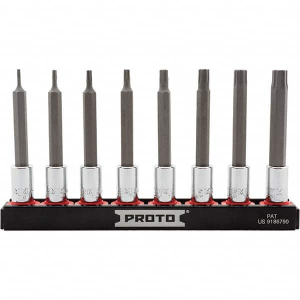 Hex Bit Socket Set: 1/4″ Drive, 8 Pc, 1.5 to 7 mm Hex 1.5, 2, 2.5, 3, 4, 5, 6, 7 for 1/4 Drive