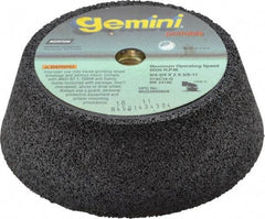 Norton - 6" Diam, 2" Overall Thickness, 16 Grit, Type 11 Tool & Cutter Grinding Wheel - Very Coarse Grade, Aluminum Oxide/Silicon Carbide Blend, Q Hardness, 6,000 RPM - All Tool & Supply