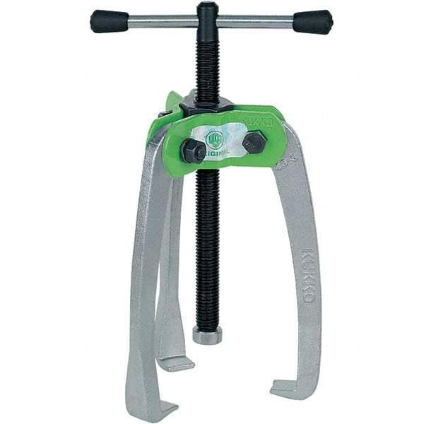 KUKKO - 3 Jaw, 1/4" to 3-3/16" Spread, 1-1/2 Ton Capacity, Jaw Puller - 3-3/16" Reach, For Bearings, Gears, Discs - All Tool & Supply