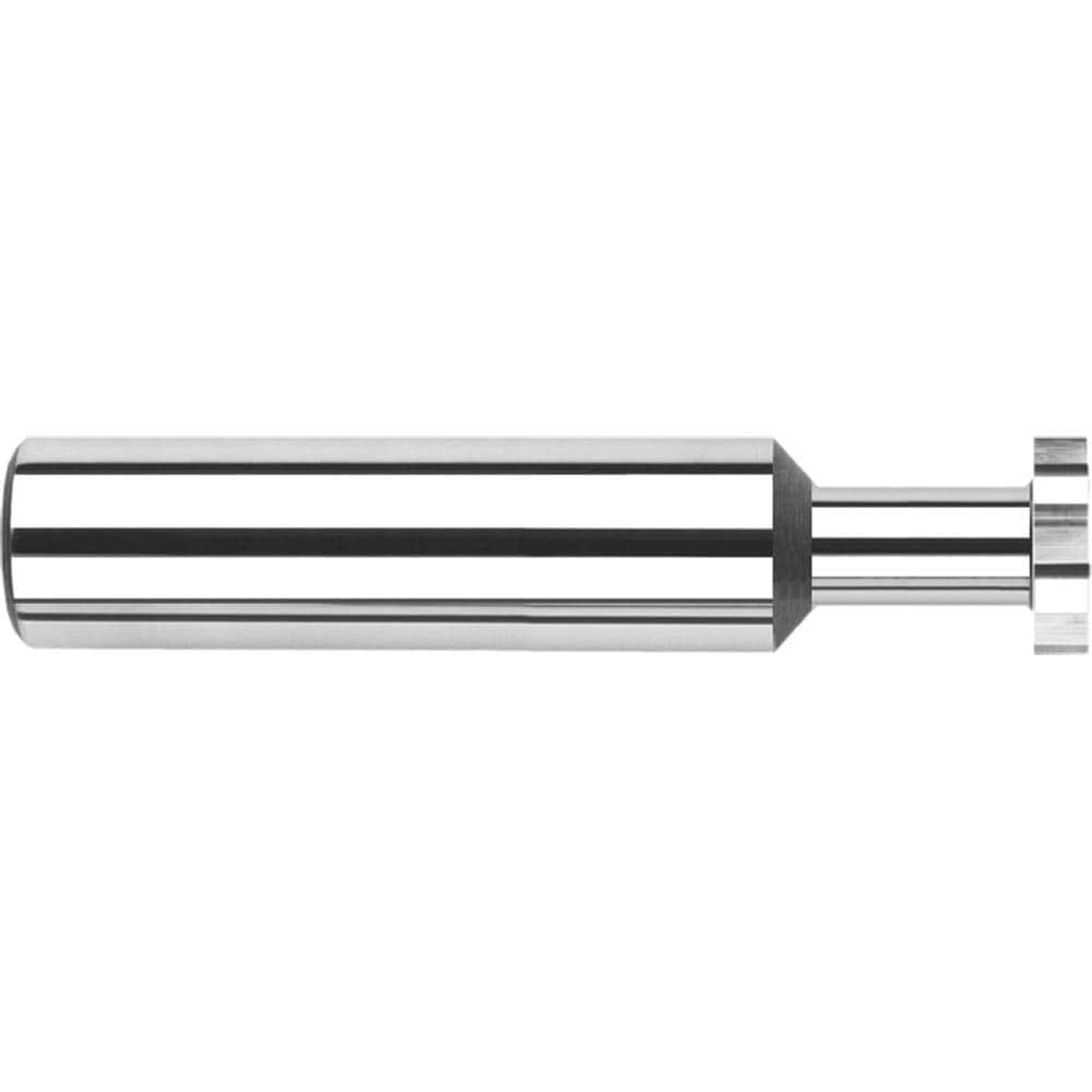 Woodruff Keyseat Cutter: 0.1875″ Cut Dia, 0.047″ Cut Width, 3″ Shank Dia, Straight Tooth 2″ OAL, 6 Teeth, Solid Carbide