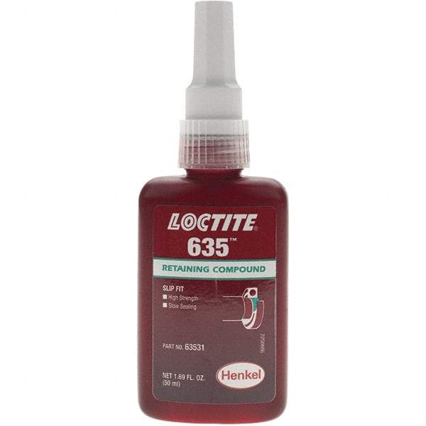 Loctite - Threadlockers & Retaining Compounds - RC 635 50ML LOCTITE RETNG COMPND - All Tool & Supply