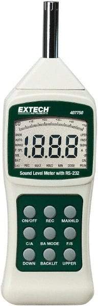 Extech - A and C Frequency Weight, LCD Display Sound Meter - 30 to 130 Decibels - All Tool & Supply