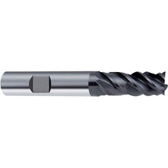 Guhring - 10mm, 4 Flute, Single End, Solid Carbide, Corner Chamfer End Mill - 72mm OAL, 48° Helix, Right Hand Flute, 24mm LOC, Right Hand Cut - All Tool & Supply