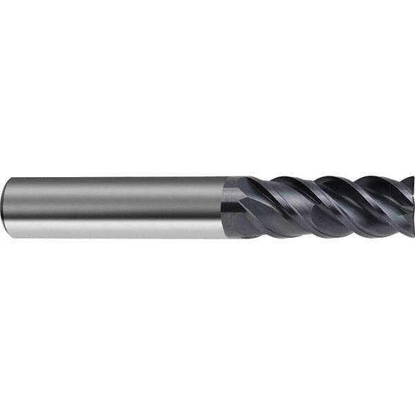 Guhring - 10mm, 4 Flute, Single End, Solid Carbide, Corner Chamfer End Mill - 72mm OAL, 48° Helix, Right Hand Flute, 24mm LOC, Right Hand Cut - All Tool & Supply