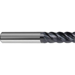 Guhring - 10mm, 4 Flute, Single End, Solid Carbide, Corner Chamfer End Mill - 72mm OAL, 48° Helix, Right Hand Flute, 24mm LOC, Right Hand Cut - All Tool & Supply