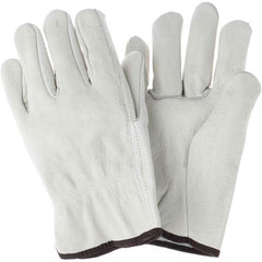 MCR Safety - Size L Leather Abrasion Protection Work Gloves - All Tool & Supply