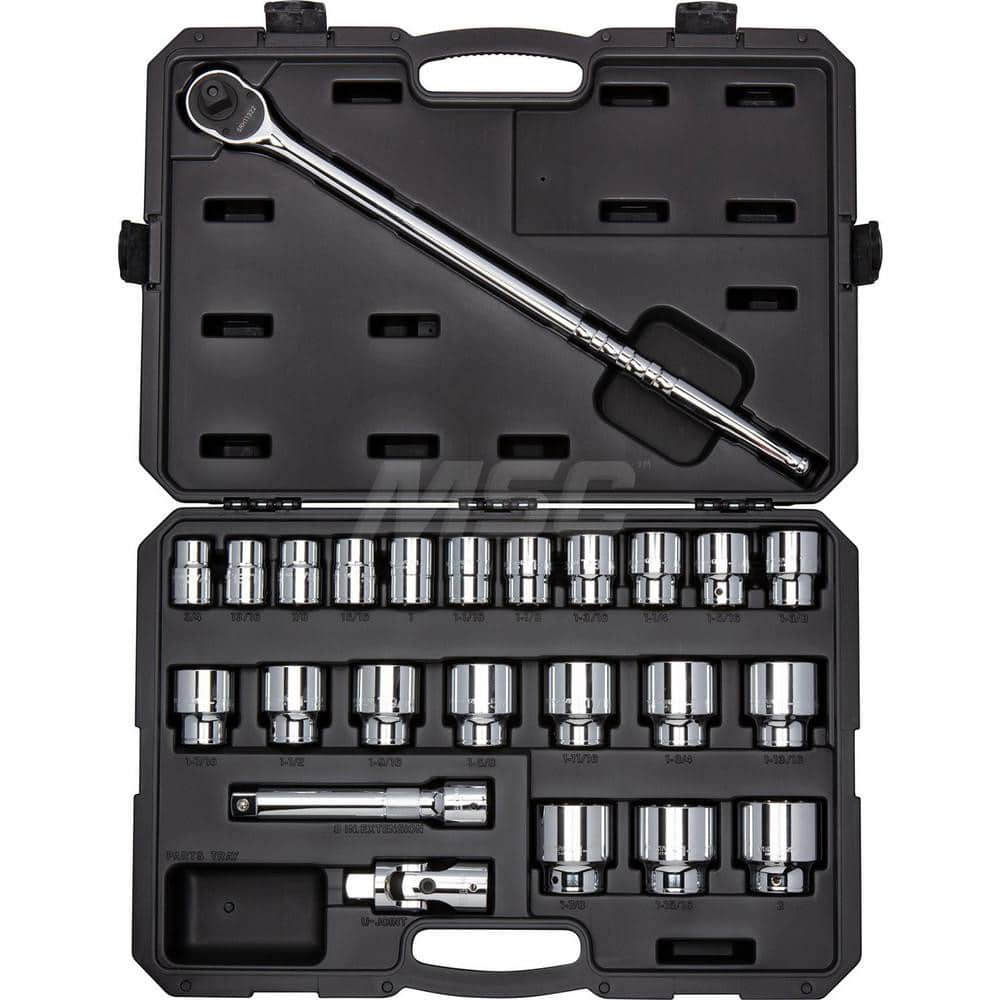 Socket Set: 3/4″ Drive 3/4 to 2″ Socket, 6 Point