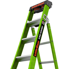 Little Giant Ladder - Step Ladders; Type: Multi-Use Ladder ; Height (Feet): 6 ; Industry Rating: 1AA ; Load Capacity (Lb.): 375.000 ; Material: Fiberglass ; Base Spread: 45 (Inch) - Exact Industrial Supply