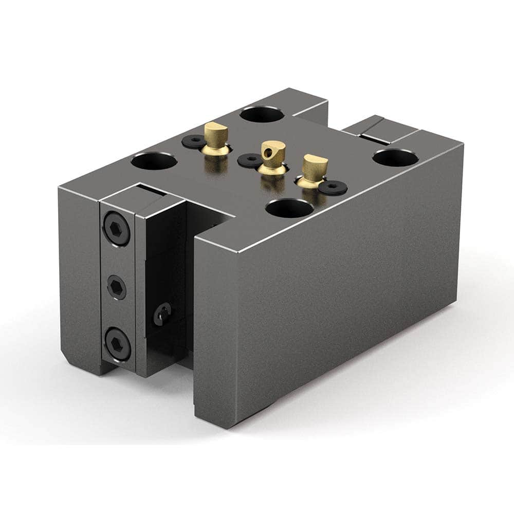 Global CNC Industries - Turret & VDI Tool Holders; Type: Doosan Double OD Turning Block ; Clamping System: 73mm X 70mm ; Tool Axis: OD ; Through Coolant: No ; Outside Diameter (Decimal Inch): 1.0000 ; Additional Information: 4 Mounting Holes - Exact Industrial Supply