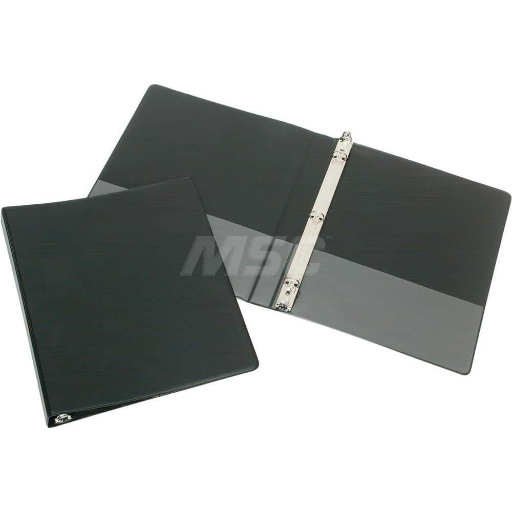 Ring Binders; Binder Type: 3 Hole Binder; Capacity: 1/2; Color: Black; Material: Vinyl; Size: 8-1/2x11; Minimum Order Quantity: Vinyl; Material: Vinyl