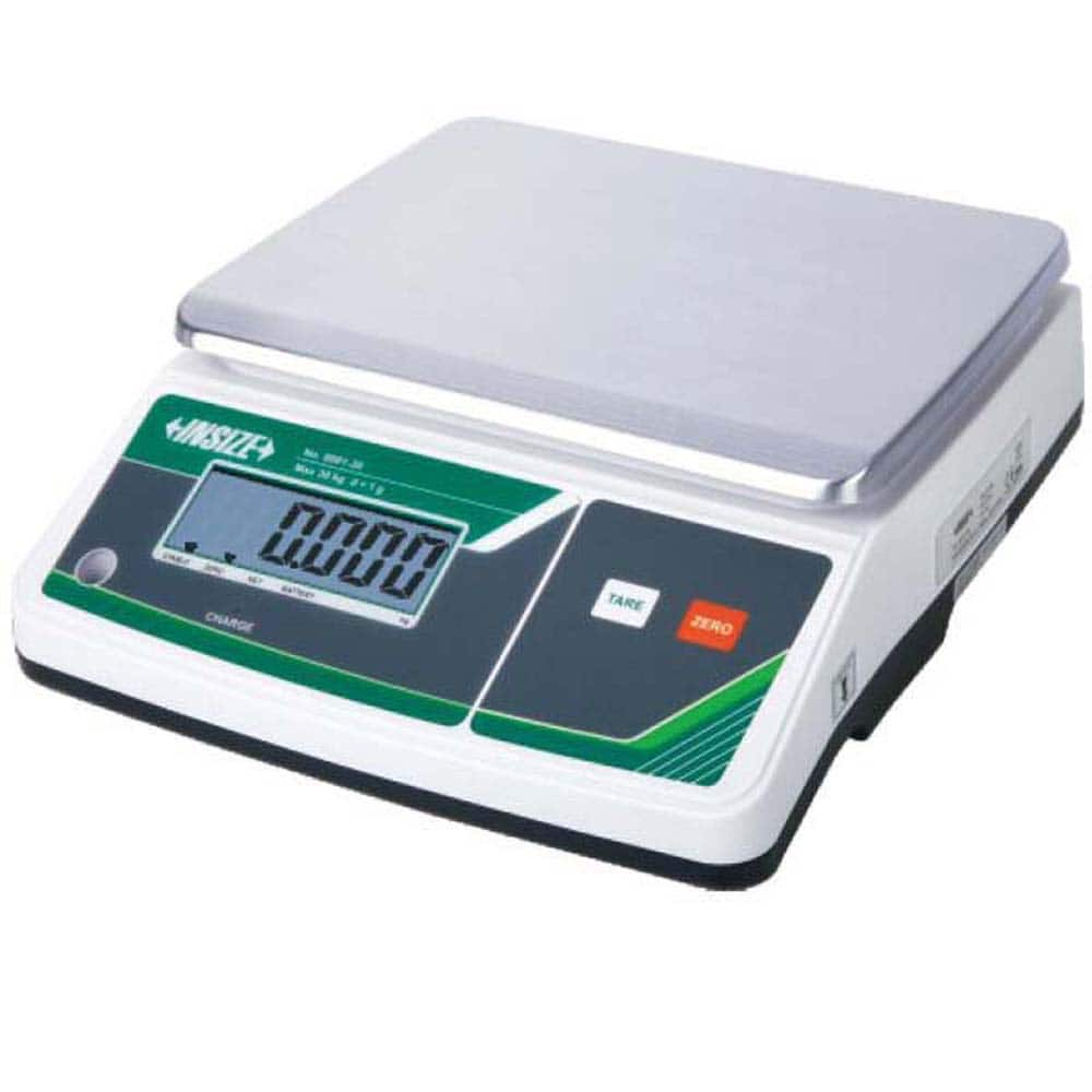 Insize USA LLC - Portion Control & Counting Bench Scales; Scale Type: Portion Control Scale ; Display Type: LCD ; Capacity (kg): 30.0000 ; Capacity (Lb.): 66.00 ; Capacity (oz.): 1058.219 ; Graduation: 0.002 Lbs. - Exact Industrial Supply