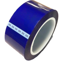 Bertech - Anti-Static Equipment Accessories; Type: ESD Polyester Tape ; Backing Material: Polyester (Film) ; Series: ESDBPT ; Tape Width (Inch): 2.25 ; Tape Length (Feet): 216.00 ; Tape Length (yd): 72.00 - Exact Industrial Supply