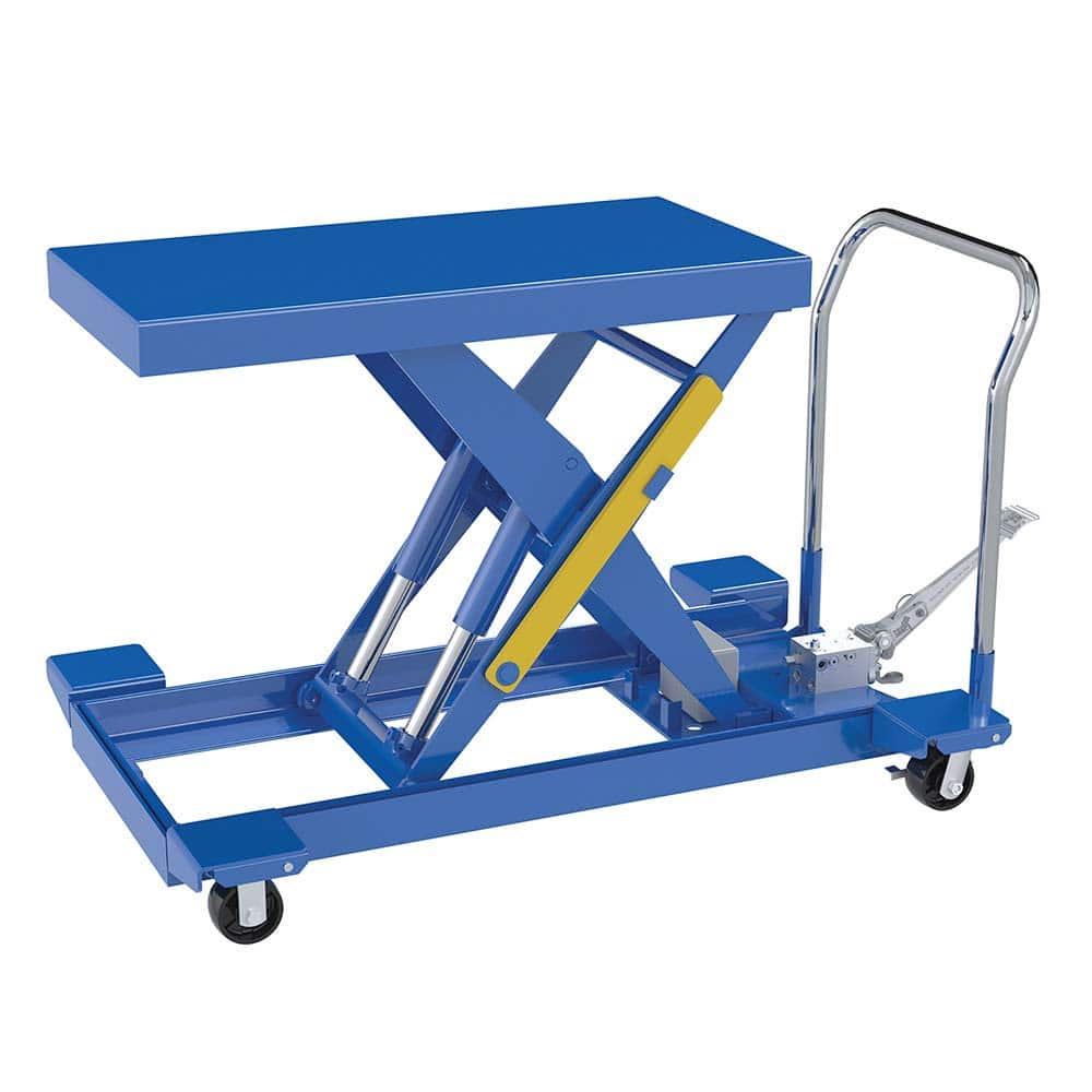 Vestil - Lifting Tables; Type: Cart ; Lift Style: Scissor ; Style: Portable Foot-Operated ; Load Capacity (Lb.): 2000.000 ; Minimum Height (Inch): 10-1/4 ; Lift Height (Inch): 34-1/4 - Exact Industrial Supply