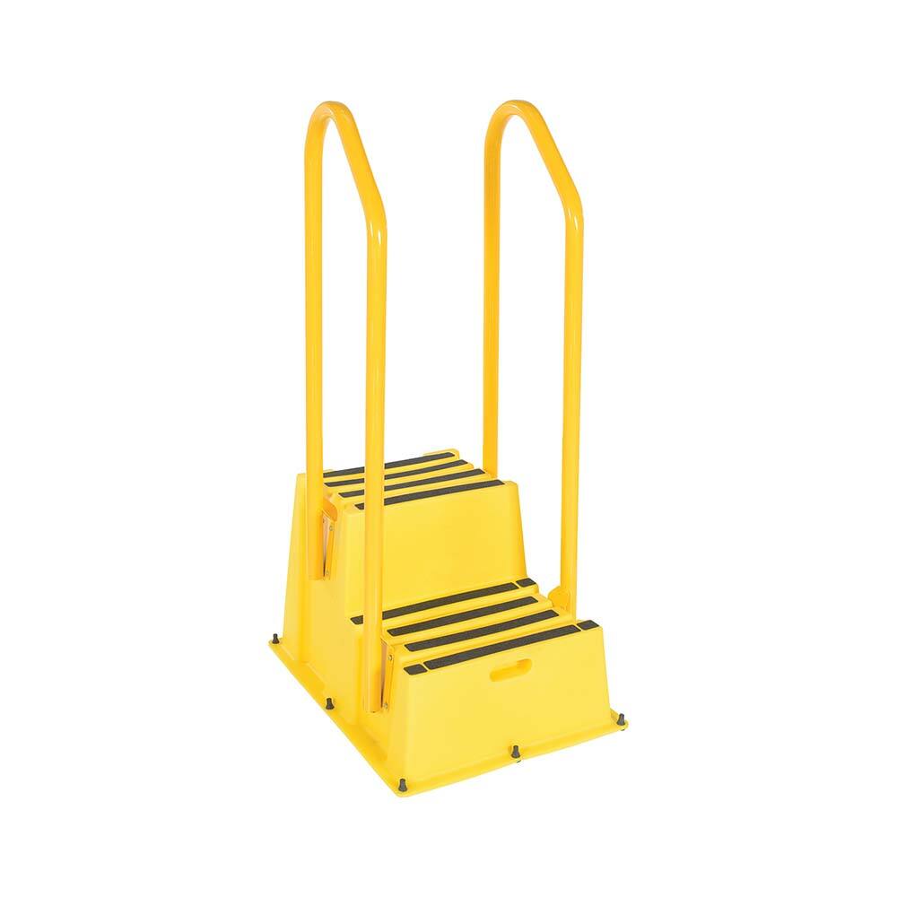 Vestil - Step Ladders; Type: Step Stand ; Height (Feet): 4' 9-1/2" ; Industry Rating: Type IA ; Load Capacity (Lb.): 500.000 ; Material: Polyethylene ; Base Spread: 25 (Inch) - Exact Industrial Supply