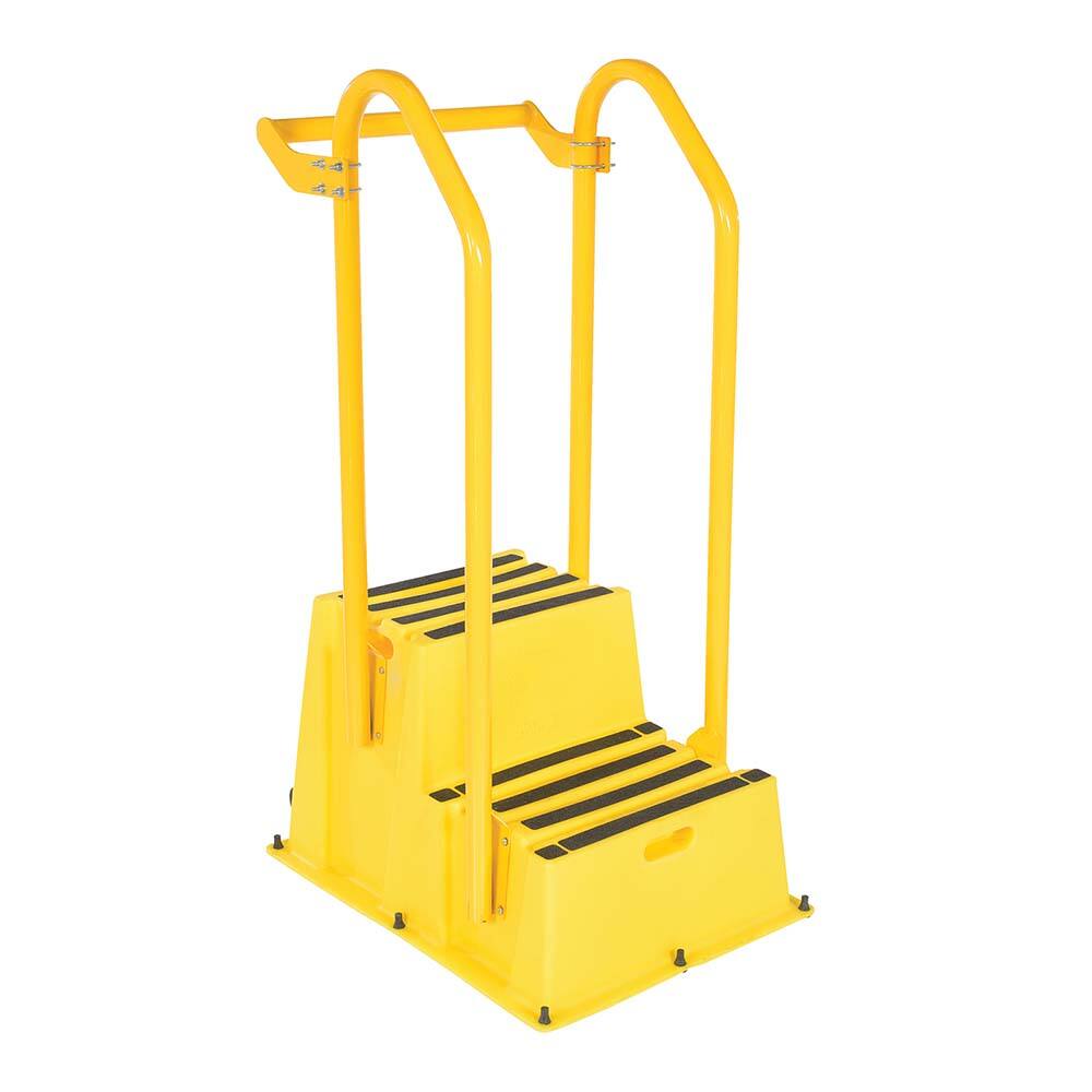 Vestil - Step Ladders; Type: Step Stand ; Height (Feet): 4' 9-1/4" ; Industry Rating: Type IA ; Load Capacity (Lb.): 500.000 ; Material: Polyethylene ; Base Spread: 25 (Inch) - Exact Industrial Supply