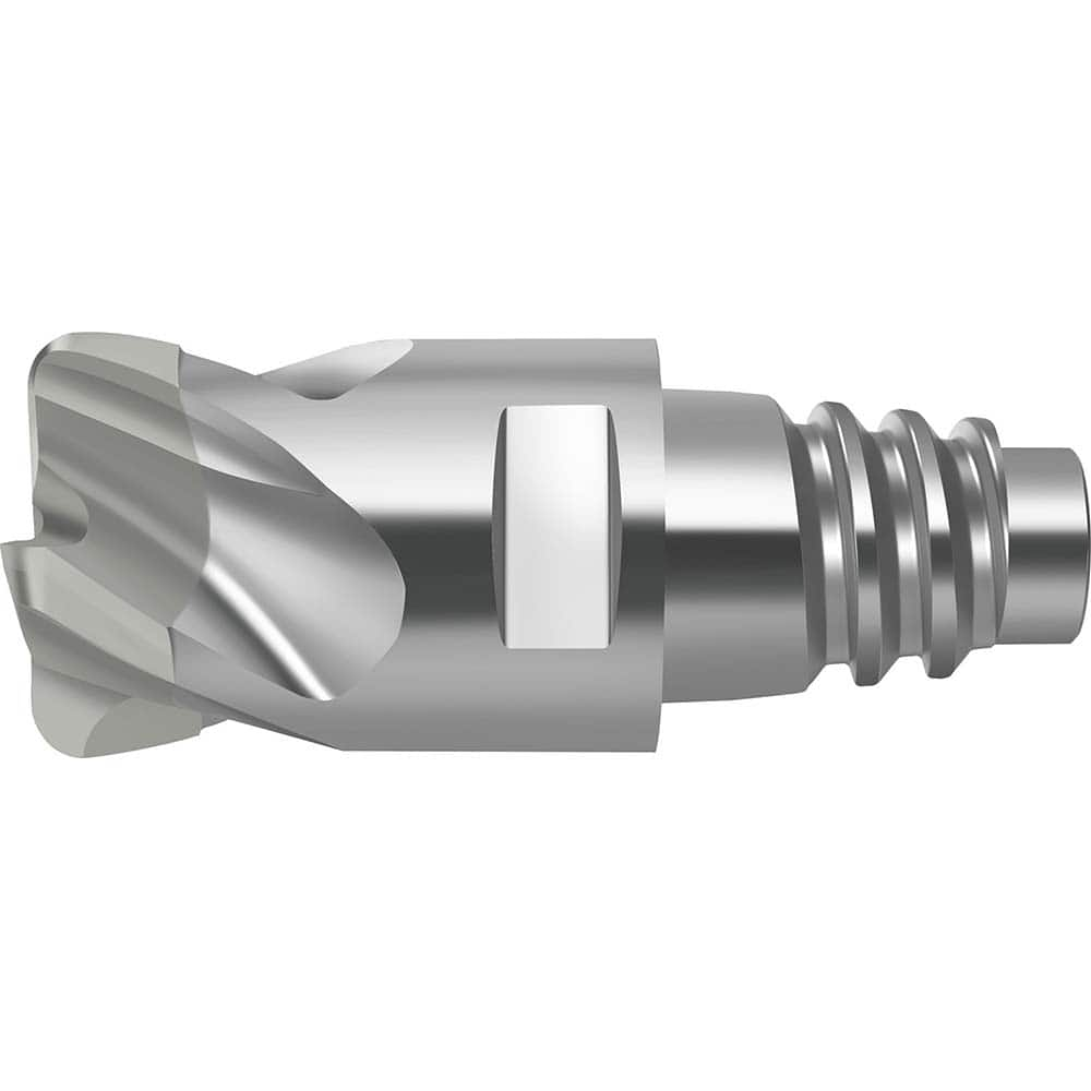 Corner Radius End Mill Head: 4 Flutes E12, Solid Carbide