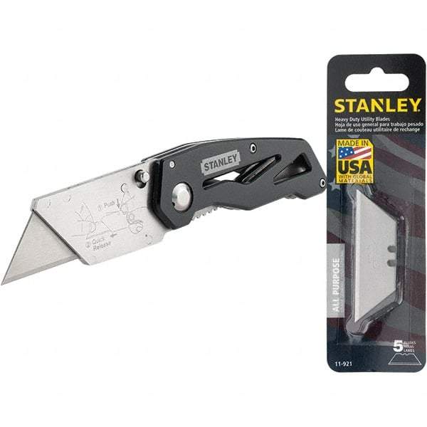 Stanley - Utility Knives, Snap Blades & Box Cutters Type: Folding Utility Knife Blade Type: Fixed - All Tool & Supply