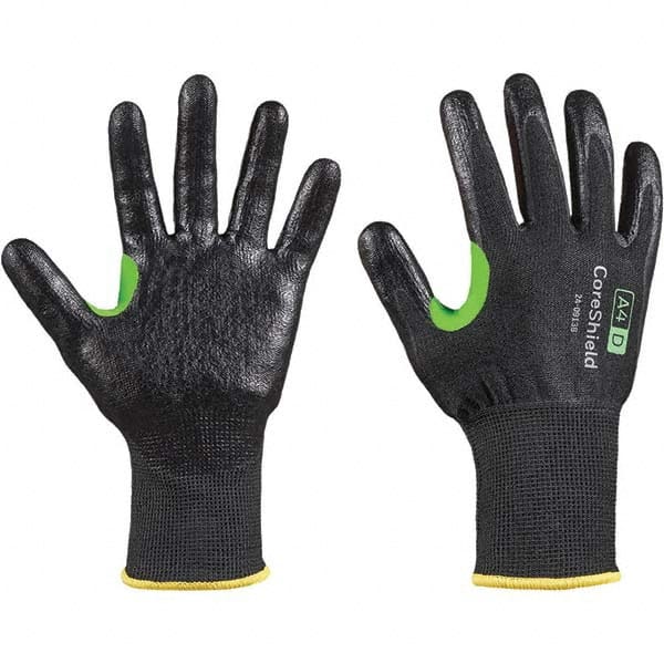 Honeywell - Size L (9), ANSI Cut Lvl A4, Puncture Lvl 1, Abrasion Lvl 6, Nitrile Coated Cut Resistant Gloves - Exact Industrial Supply