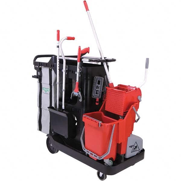 Janitor Carts & Caddies; Type: Janitor Cart; Material: Plastic; Width (Inch): 22-1/2; Length: 52 in; 52; Length (Inch): 52 in; Bag Capacity (Gal.): 30; 120; Color: Red; Gray; Black; Includes Zippered Bag: No; BBWHR;CB20G;COMBR;EDTBR;EP18R;LWDUR;MM40R;NCAN