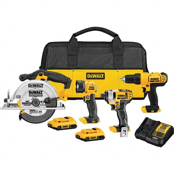 DeWALT - Cordless Tool Combination Kits Voltage: 20 Tools: 1/2" Drill/Driver; 6-1/2" Circular Saw; LED Worklight - All Tool & Supply