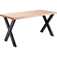 National Public Seating - Stationary Tables Type: Cafeteria Tables Material: Maple Wood; Steel - All Tool & Supply