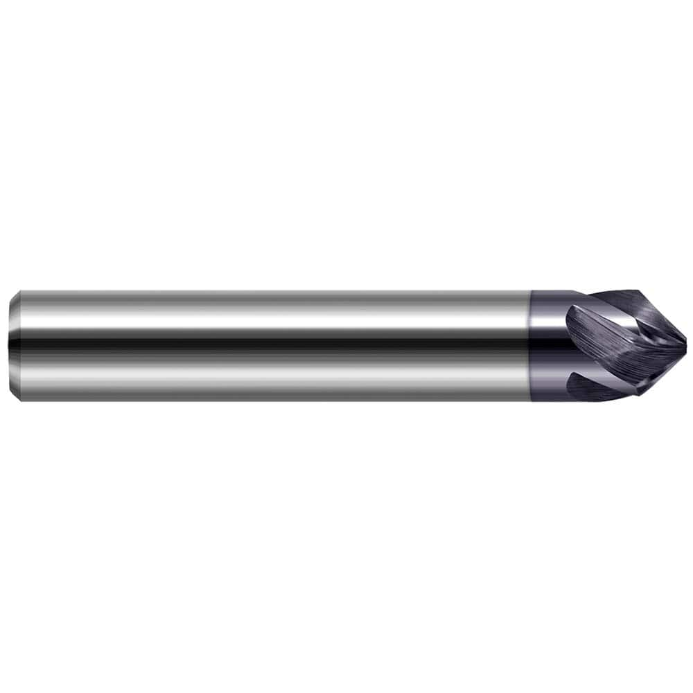 Harvey Tool - 1/2" Diam 60°/120° 5-Flute Single End Solid Carbide Chamfer Mill - Exact Industrial Supply