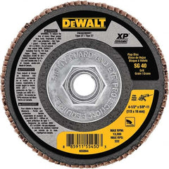 DeWALT - 4-1/2" 40 Grit 5/8-11 Center Hole Type 27 Ceramic Flap Disc - All Tool & Supply