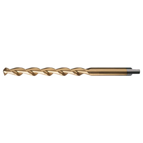 #40 RHS / RHC HSS 118 Degree Notched Point HSS Parabolic Taper Length Drill - TiN