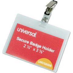 UNIVERSAL - Badge Holders Attachment Type: Clip-On Horizontal or Vertical Holder: Horizontal - All Tool & Supply