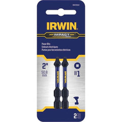 Irwin - Power & Impact Screwdriver Bit Sets Point Type: Square Drive Size: 1/4 Hex - All Tool & Supply