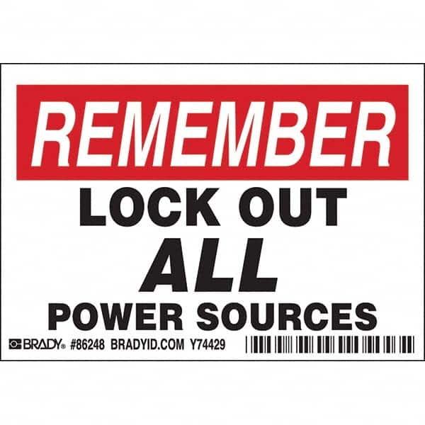 Brady - Safety & Facility Labels Message Type: Accident Prevention Header: REMEMBER - All Tool & Supply