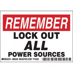 Brady - Safety & Facility Labels Message Type: Accident Prevention Header: REMEMBER - All Tool & Supply