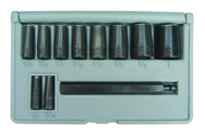 11 Pc. Gasket Hole Punch Set - Long Driving Mandrel & 1/4; 5/16; 3/8; 7/16; 1/2; 9/16; 5/8; 3/4; 7/8; 1" - All Tool & Supply