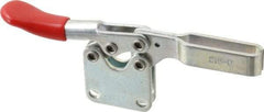 De-Sta-Co - 200 Lb Holding Capacity, Horizontal Handle, Manual Hold Down Toggle Clamp - 78° Handle Movement, 87° Bar Opening, U-Bar, Straight Base, Electro-Plated Zinc, Carbon Steel - All Tool & Supply