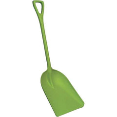 Remco - 17" High x 14" Wide Square Plastic Shovel - 42" Long Plastic D-Grip Handle, No Step - All Tool & Supply