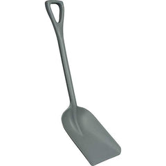 Remco - 14" High x 11" Wide Square Plastic Shovel - 38" Long Plastic D-Grip Handle, No Step - All Tool & Supply