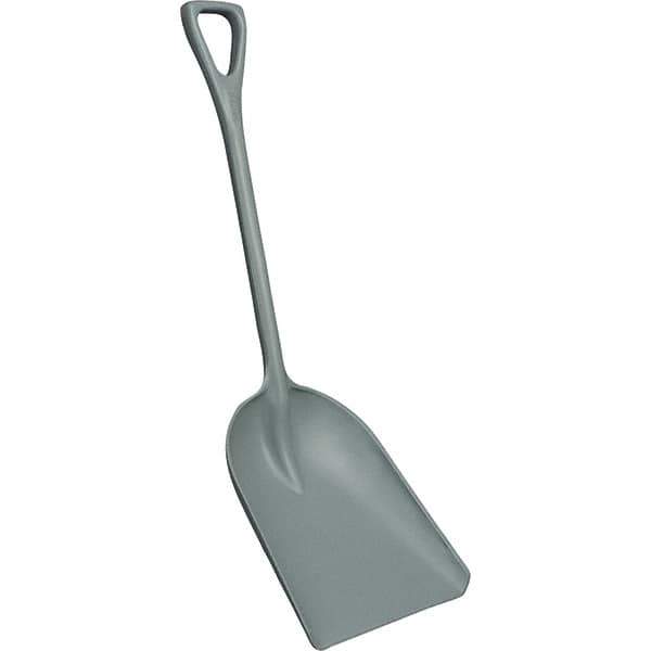 Remco - 17" High x 14" Wide Square Plastic Shovel - 42" Long Plastic D-Grip Handle, No Step - All Tool & Supply