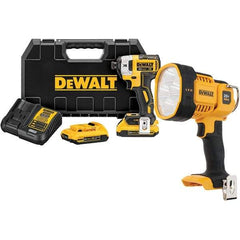 DeWALT - 20 Volt, 1/4" Drive, 20, 125, 152 Ft/Lb Torque, Cordless Impact Driver - 1000, 2800, 3250 RPM, 2 Lithium-Ion Batteries Included - All Tool & Supply