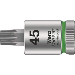 Wera - 3/8" Drive, T45 Torx Bit Socket - 1-1/2" OAL - All Tool & Supply