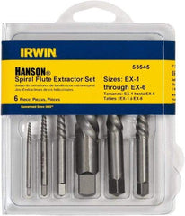 Irwin - Bolt Extractor Sets - MP #1,2,3,4,5,6 6PC SCREW EXTRACTOR SET - All Tool & Supply