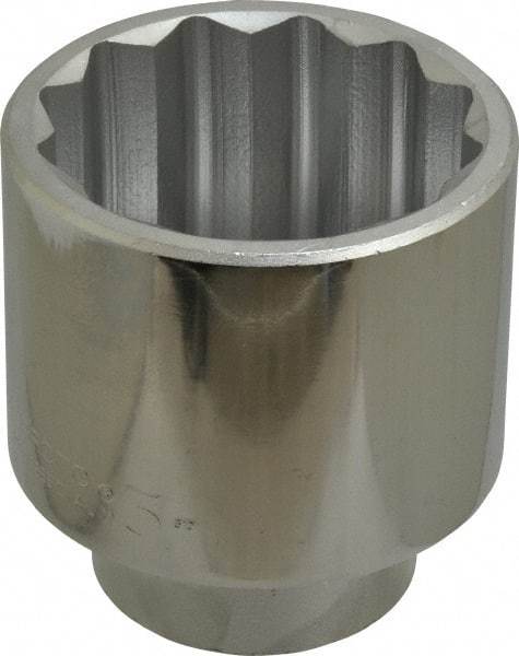 Proto - 3", 1" Drive, Standard Hand Socket - 12 Points, 4-11/16" OAL, Chrome Finish - All Tool & Supply