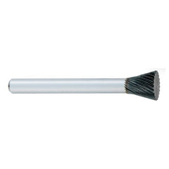 ‎SN-1 -1/4 × 5/16 LOC × 1/4 Shank × 2 OAL Inverted Taper Carbide Medium Right Hand Spiral Burr - All Tool & Supply