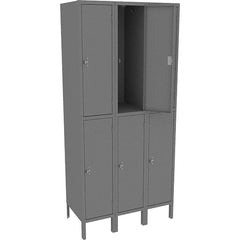 Tennsco - 6 Door, 2 Tier, Welded Locker - All Tool & Supply