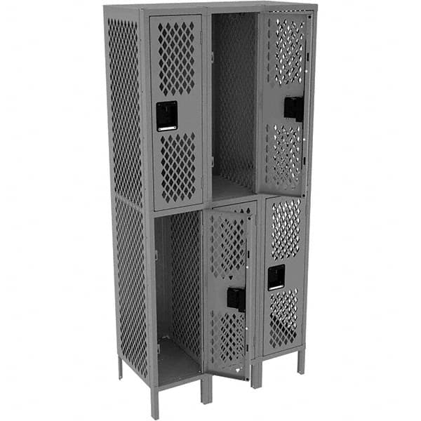 Tennsco - 6 Door, 2 Tier, Welded Locker - All Tool & Supply