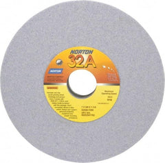 Norton - 7" Diam x 1-1/4" Hole x 5/8" Thick, I Hardness, 60 Grit Surface Grinding Wheel - Aluminum Oxide, Type 1, Medium Grade, 3,600 Max RPM, Vitrified Bond, No Recess - All Tool & Supply