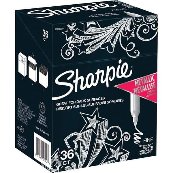 Sharpie - Markers & Paintsticks Type: Permanent Color: Metallic Silver - All Tool & Supply