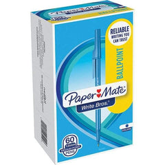 Paper Mate - Pens & Pencils Type: Ballpoint Stick Color: Blue - All Tool & Supply